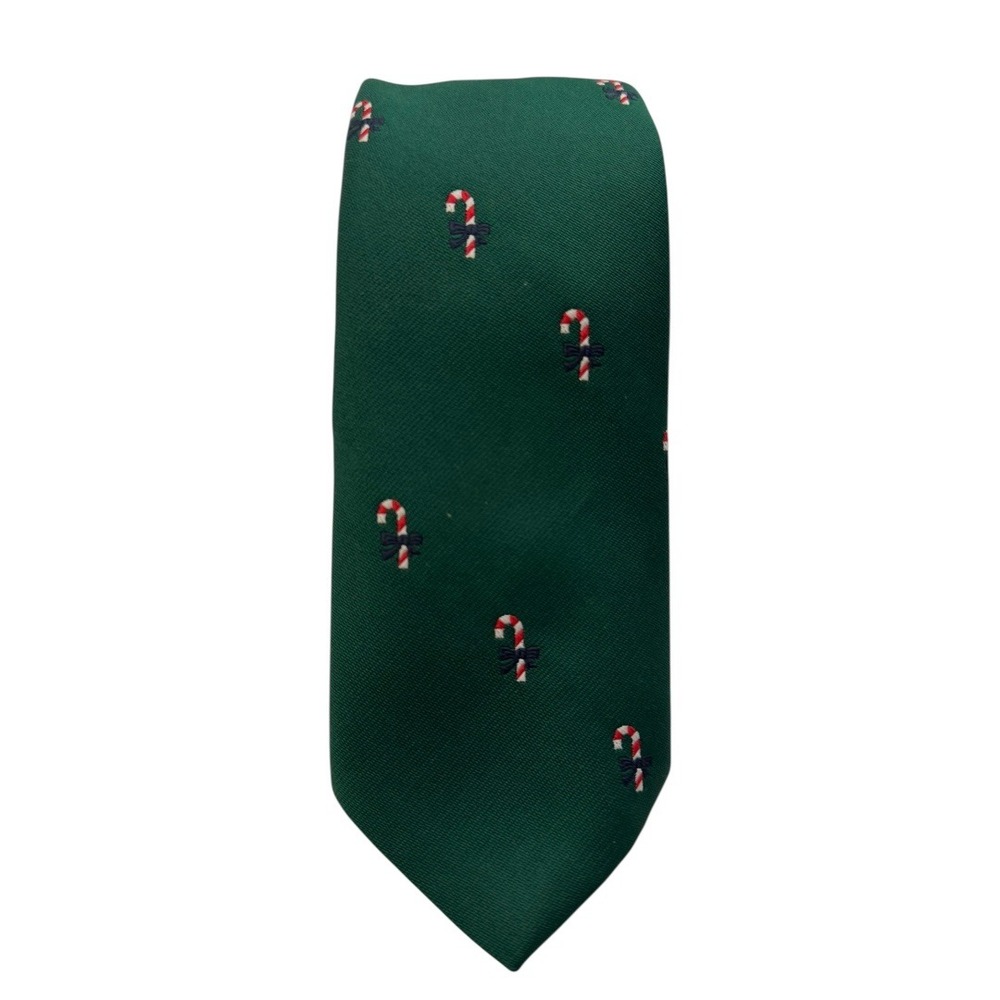 Wroxton Christmas Necktie Candy Cane Holiday Party Polyester Tie B14Q
